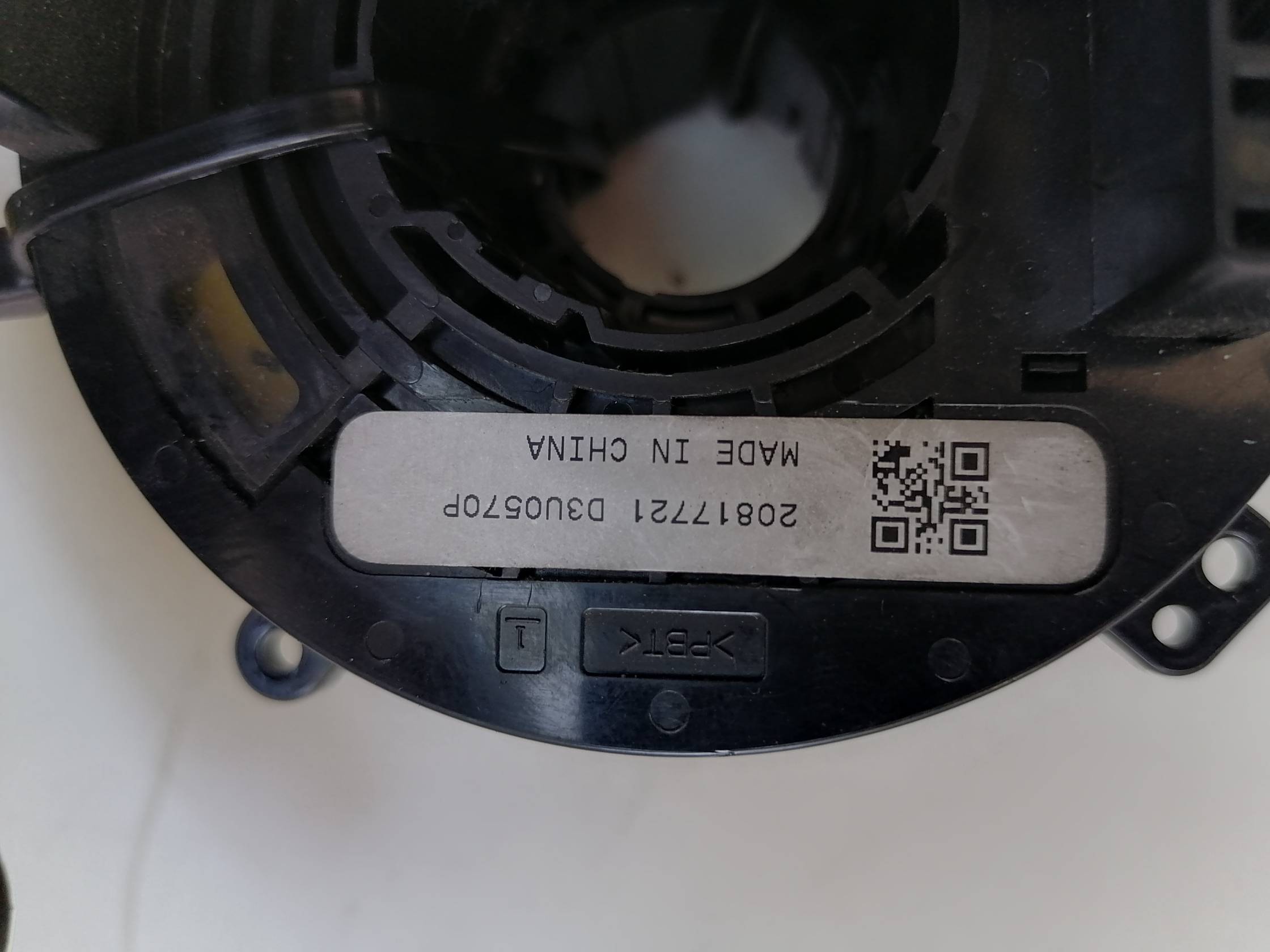 Contatto spiraliforme airbag